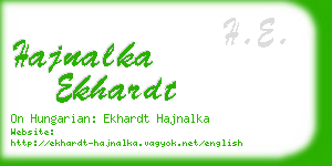 hajnalka ekhardt business card